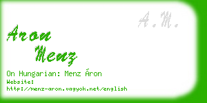 aron menz business card