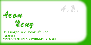 aron menz business card